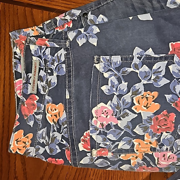 Citizens of Humanity Mandy Jean Floral Print High Waist Roll Up - Picture 8 of 9